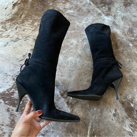 Miu Miu Black Leather Boots - Picture 4 of 7